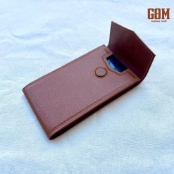 bao da điện thoại iphone 11 nắp gập epsom nâu bò 3
