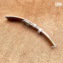 dây da đồng hồ nữ handmade epsom màu trắng 1