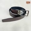 thắt lưng da handmade nam epsom nâu đậm bản 35mm 1