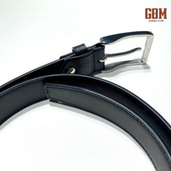 thắt lưng nam handmade da epsom đen 30mm 2