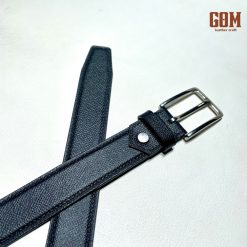 thắt lưng nam handmade da epsom đen 30mm 3