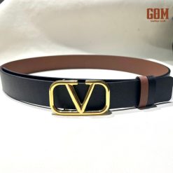 thắt lưng nữ handmade xoay 2 mặt da đen - nâu 30mm 1
