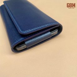 bao da điện thoại đeo thắt lưng ngang màu xanh navy 2