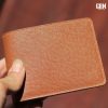 ví da nam ngang handmade epsom nâu bò
