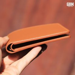 ví da nam ngang handmade epsom nâu bò 2