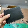 ví da nam thủ công handmade da bò nappa đen